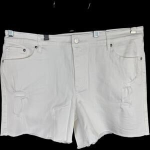 Candace‎ Cameron Bure White Distressed Shorts 16P Petite NWOT Cotton Blend